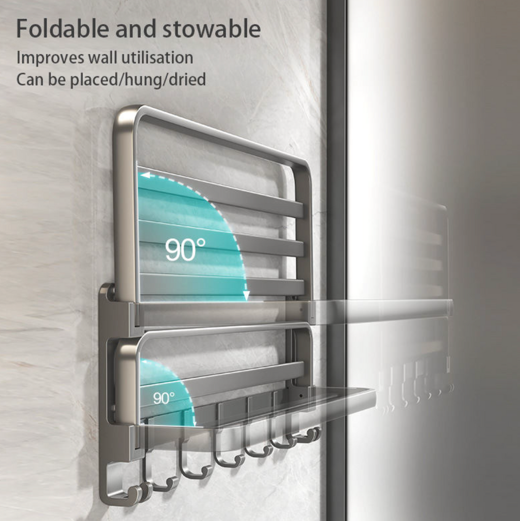 Double Folding Towel Rack