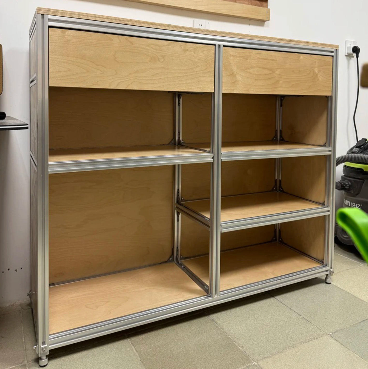 Modern Aluminum Storage Cabinet