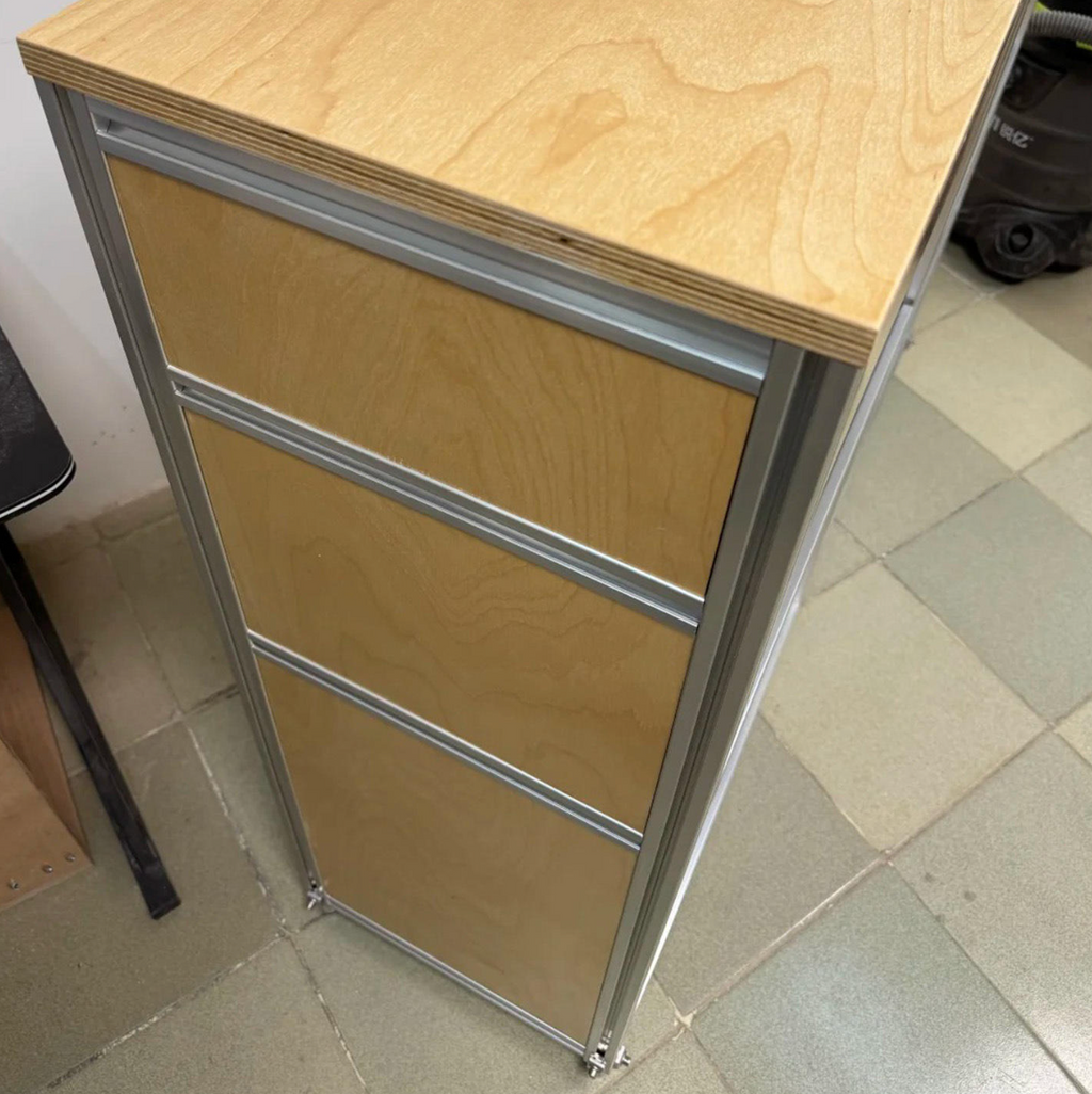 Modern Aluminum Storage Cabinet