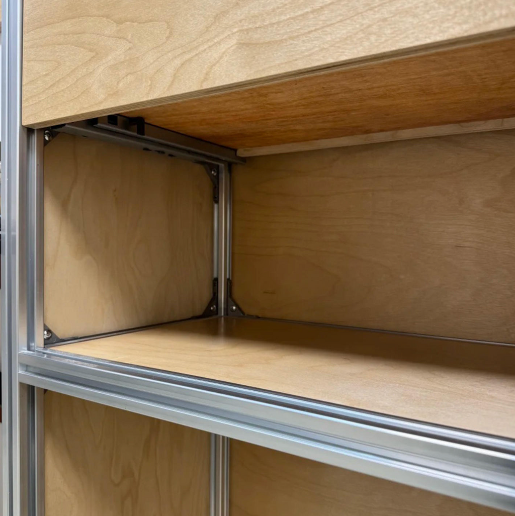 Modern Aluminum Storage Cabinet