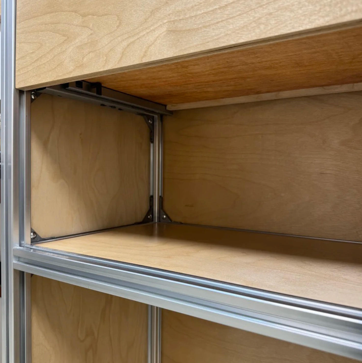Modern Aluminum Storage Cabinet