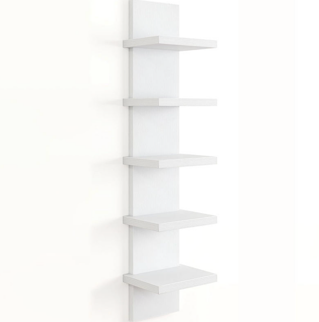 5-Tier Modern Wooden Ledge Shelf