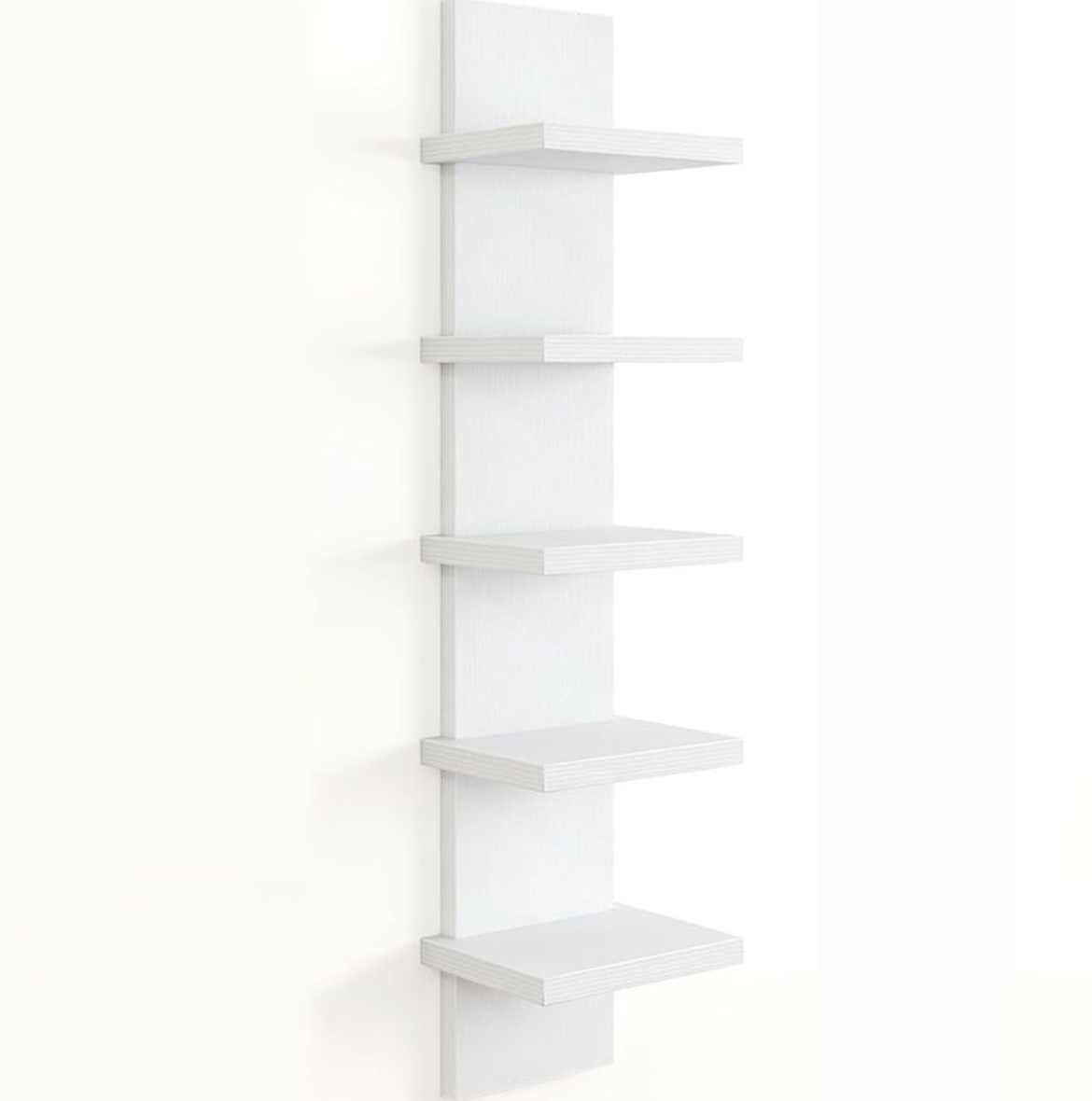 5-Tier Modern Wooden Ledge Shelf