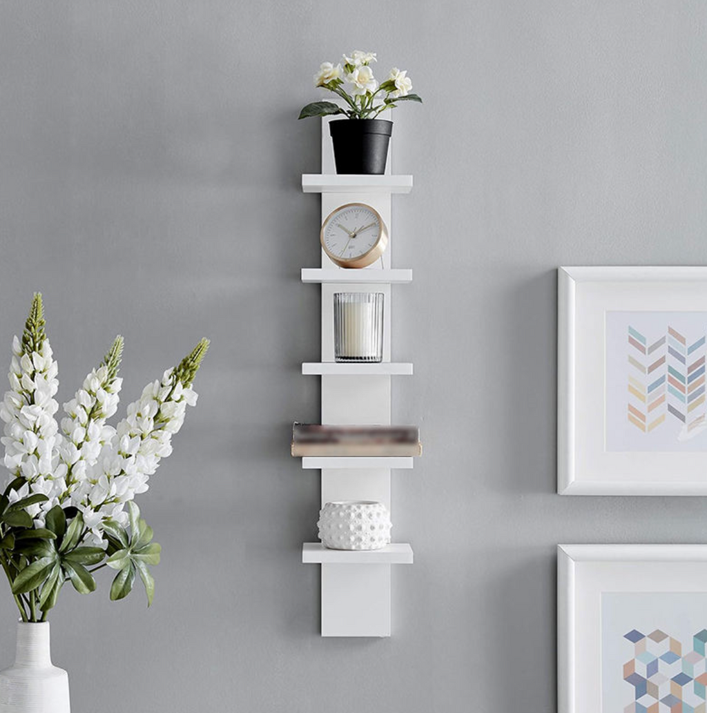 5-Tier Modern Wooden Ledge Shelf