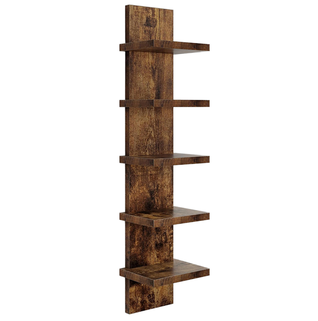 5-Tier Modern Wooden Ledge Shelf