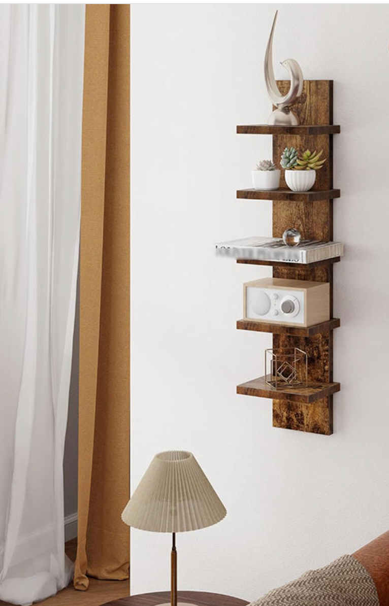 5-Tier Modern Wooden Ledge Shelf
