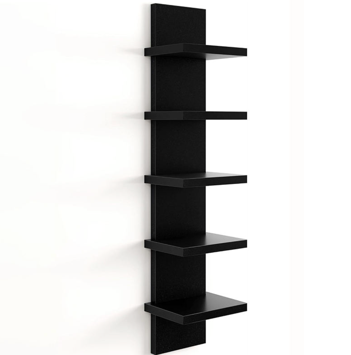 5-Tier Modern Wooden Ledge Shelf