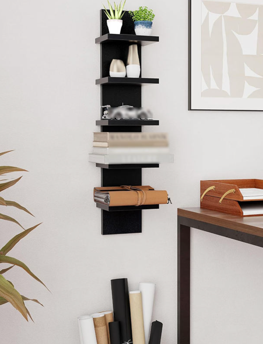 5-Tier Modern Wooden Ledge Shelf